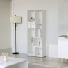 Libreria design moderno da soggiorno studio bianca in legno Kajes Vendita