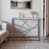 Consolle da ingresso design moderno 100x40x78cm con piano in vetro Kevin Vendita