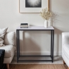 Consolle moderna mobile ingresso in metallo 80x30x75cm Nigel Vendita