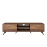Mobile TV con 2 ante a ribalta e 2 mensole in legno color noce Walnut Scelta