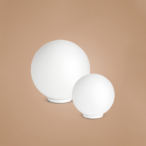 Lampada da tavolo in vetro bianco rotonda Ø30cm Area L Promozione