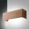 Applique lampada da parete LED rettangolare moderna in legno Badia-P Offerta