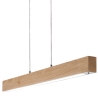 Lampada a sospensione lampadario LED in legno chiaro e metallo Badia-S Sconti