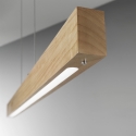 Lampada a sospensione lampadario LED in legno chiaro e metallo Badia-S Saldi