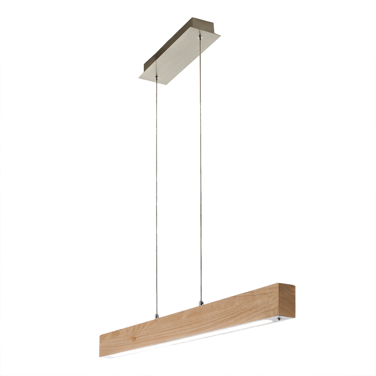 Lampada a sospensione lampadario LED in legno chiaro e metallo Badia-S Promozione Lampada a sospensione lampadario LED in legno chiaro e metallo Badia-S Promozione