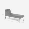 Dormeuse vintage chaise longue sinistra classica in velluto Agos Costo