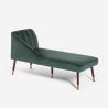 Dormeuse vintage chaise longue sinistra classica in velluto Agos Sconti