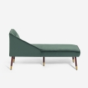 Dormeuse vintage chaise longue sinistra classica in velluto Agos Stock