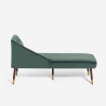 Dormeuse vintage chaise longue sinistra classica in velluto Agos Stock