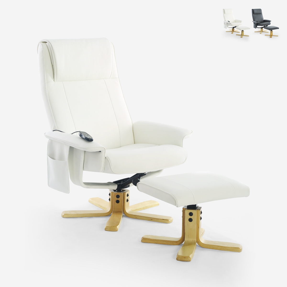 Poltrona relax massaggiante e riscaldante ergonomica con poggiapiedi Myron Promozione Poltrona relax massaggiante e riscaldante ergonomica con poggiapiedi Myron Promozione