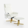 Poltrona relax massaggiante e riscaldante ergonomica con poggiapiedi Myron Stock