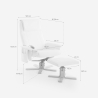 Poltrona relax massaggiante e riscaldante ergonomica con poggiapiedi Myron 