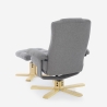 Poltrona relax ergonomica massaggiante e riscaldante con poggiapiedi Nairo Offerta