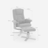 Poltrona relax ergonomica massaggiante e riscaldante con poggiapiedi Nairo Catalogo