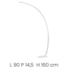 Lampada da terra ad arco con LED in metallo H160cm Keep Catalogo