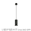 Lampada a sospensione in metallo con cavo regolabile Lilium Sconti
