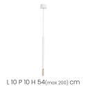 Lampada a sospensione con LED in metallo verniciato Tubic Stock
