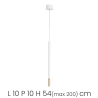 Lampada a sospensione con LED in metallo verniciato Tubic Stock