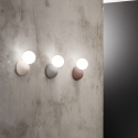 Applique da parete in cemento e sfera in vetro H20cm Rock Saldi
