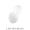 Applique da parete in cemento e sfera in vetro H20cm Rock Sconti