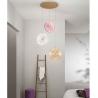 Lampadario con 3 luci a sospensione in vetro e metallo multicolore Jokey XL Vendita