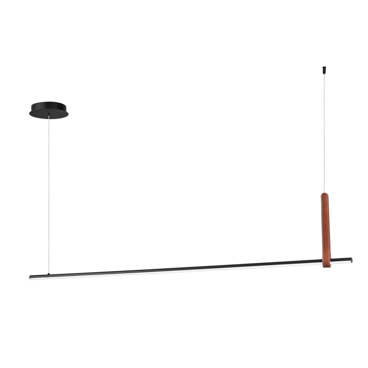 Lampada a sospensione a LED 150cm in metallo nero Regoli L Promozione