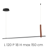 Lampada a sospensione a LED 120cm in metallo nero Regoli S Saldi