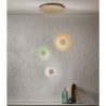 Lampadario con 3 luci LED a sospensione in vetro e metallo multicolore Candy XL Vendita