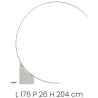 Lampada da terra ad arco con LED H204cm in metallo Rune M Saldi
