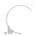 Lampada da terra ad arco con LED H204cm in metallo Rune M Promozione