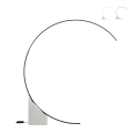 Lampada da terra ad arco con LED H204cm in metallo Rune M Promozione