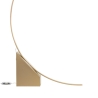 Lampada da terra ad arco con LED H204cm in metallo Rune Saldi