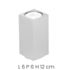 Plafoniera rettangolare a soffitto in alluminio H12cm Aloa Modello