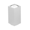 Plafoniera rettangolare a soffitto in alluminio H12cm Aloa Stock