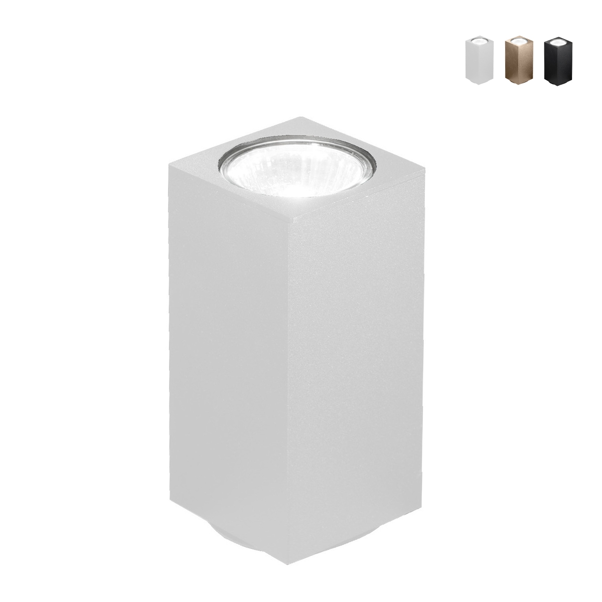 Plafoniera rettangolare a soffitto in alluminio H12cm Aloa Offerta Plafoniera rettangolare a soffitto in alluminio H12cm Aloa Offerta