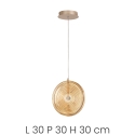Lampada a sospensione a LED Ø30cm con vetro decorato Jokey S 