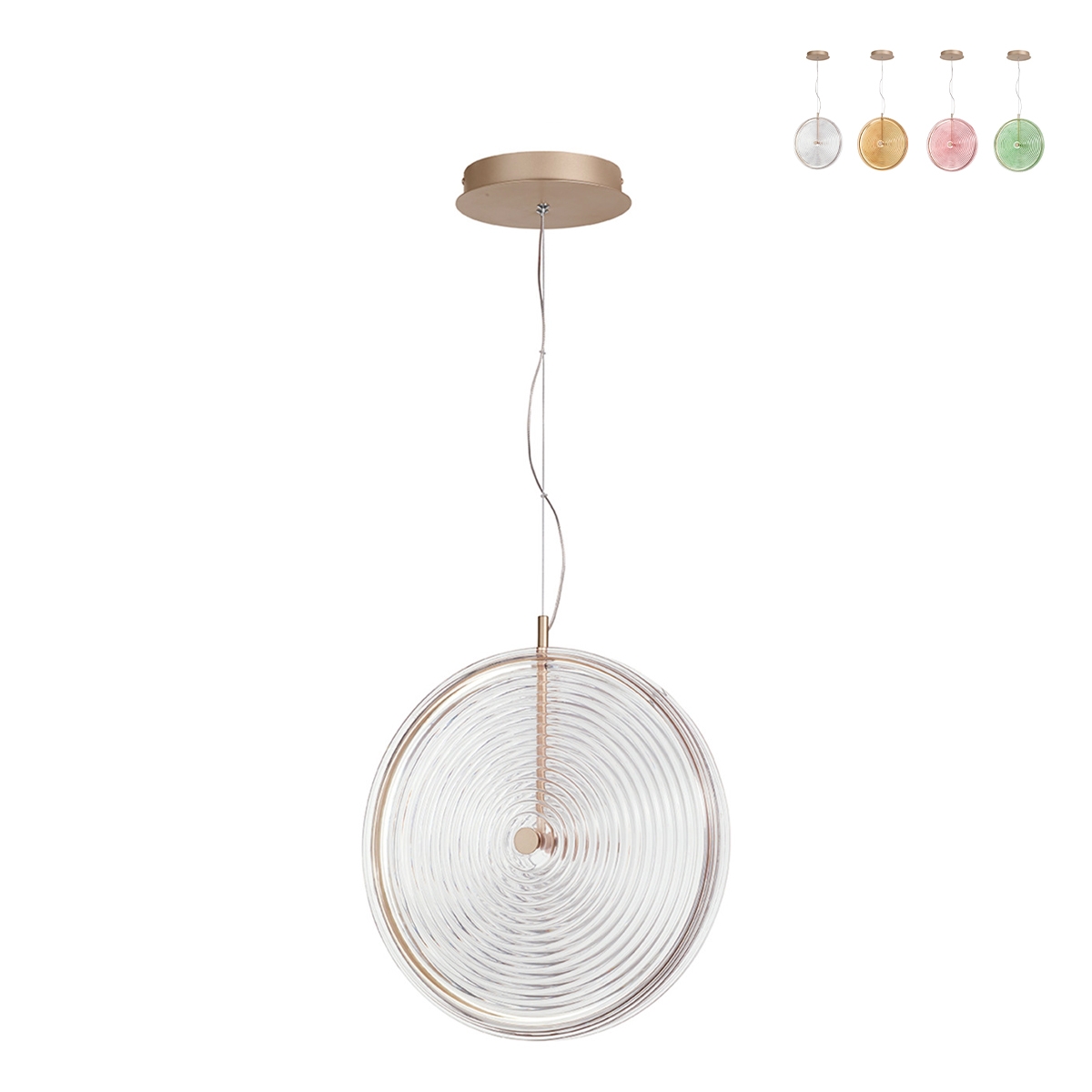 Lampada a sospensione a LED Ø45cm in vetro e metallo Jokey L Offerta