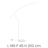 Lampada da terra con LED dimmerabile H202cm in metallo Folaga Caratteristiche