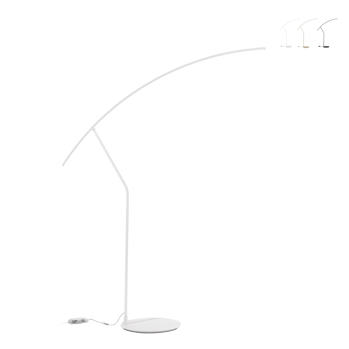 Lampada da terra con LED dimmerabile H202cm in metallo Folaga Saldi