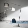Lampada da terra con paralume in tessuto H190cm Velvet Offerta