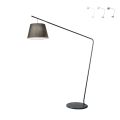 Lampada da terra con paralume in tessuto H190cm Velvet Promozione