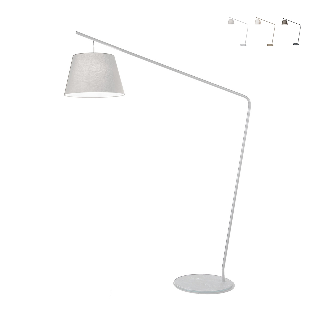 Lampada da terra con paralume in tessuto H190cm Velvet Vendita