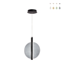 Lampada a sospensione in vetro e metallo Ø30cm Juis S Promozione