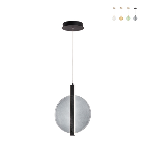 Lampada a sospensione in vetro e metallo Ø30cm Juis S Promozione