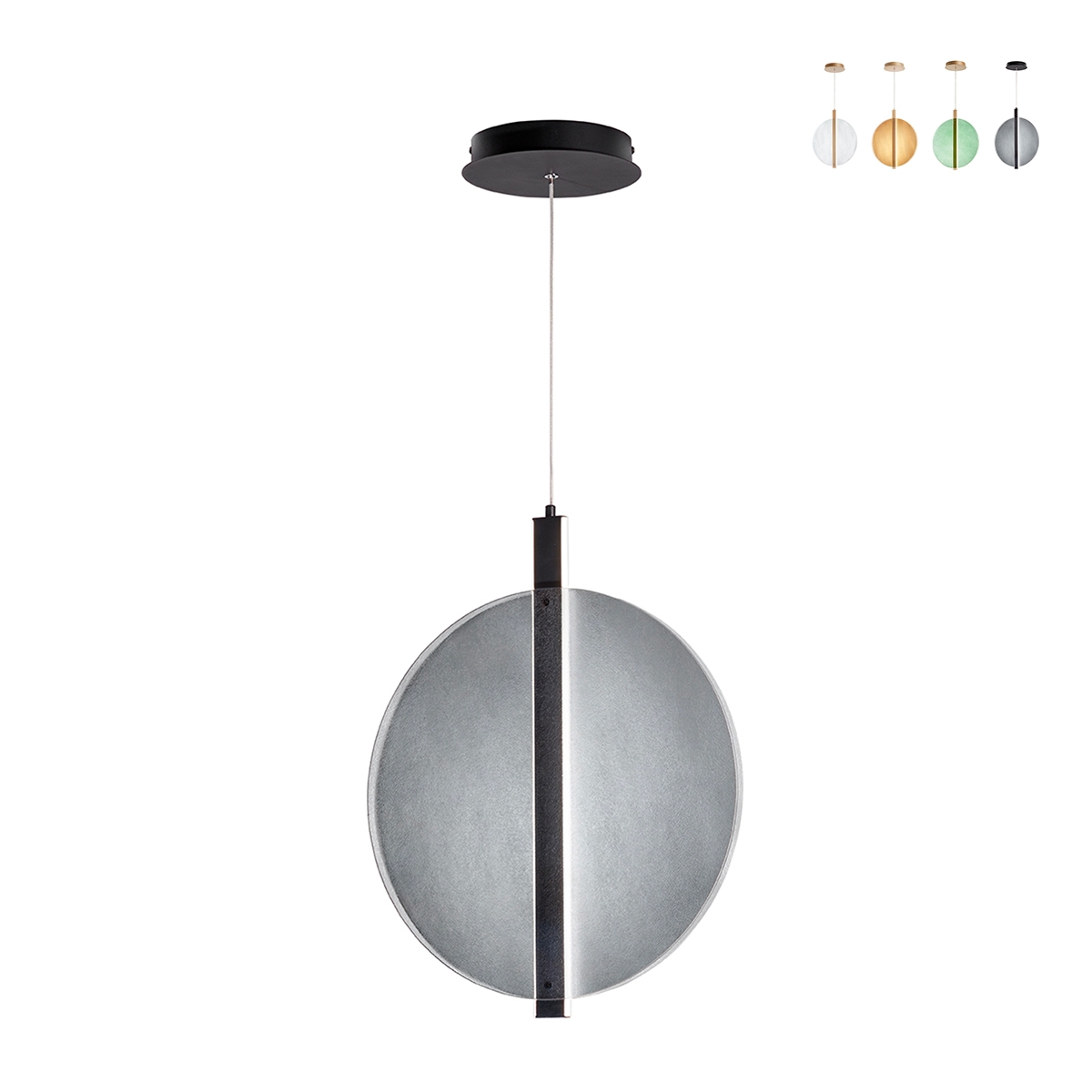 Lampada a sospensione in vetro e metallo Ø45cm Juis L Saldi