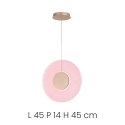 Lampada a sospensione a LED Ø45cm con vetro graniglia Candy Catalogo