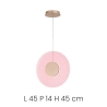Lampada a sospensione a LED Ø45cm con vetro graniglia Candy Catalogo