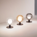 Lampada da tavolo di design a sfera in vetro e metallo Teramo Vendita
