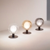 Lampada da tavolo di design a sfera in vetro e metallo Teramo Vendita