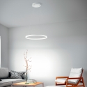 Lampadario LED design moderno circolare in metallo bianco Skyround-S Promozione